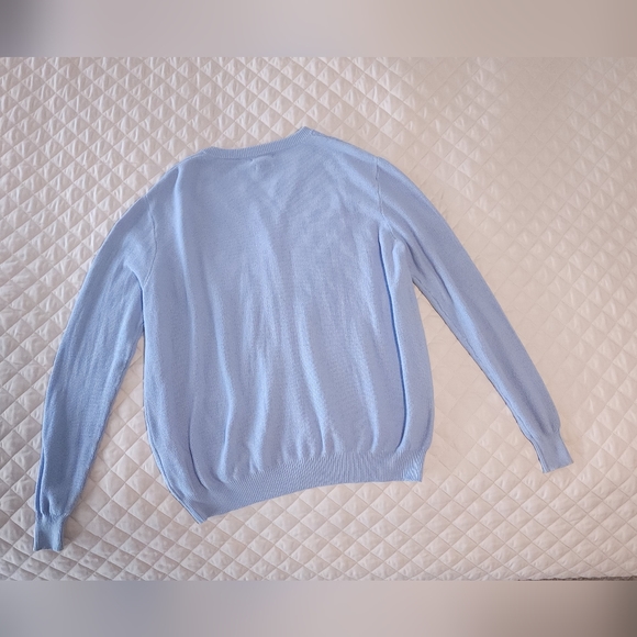 Munrospun Baby Blue Cardigan | XL | 100% Cotton | medium weight - Picture 2 of 6